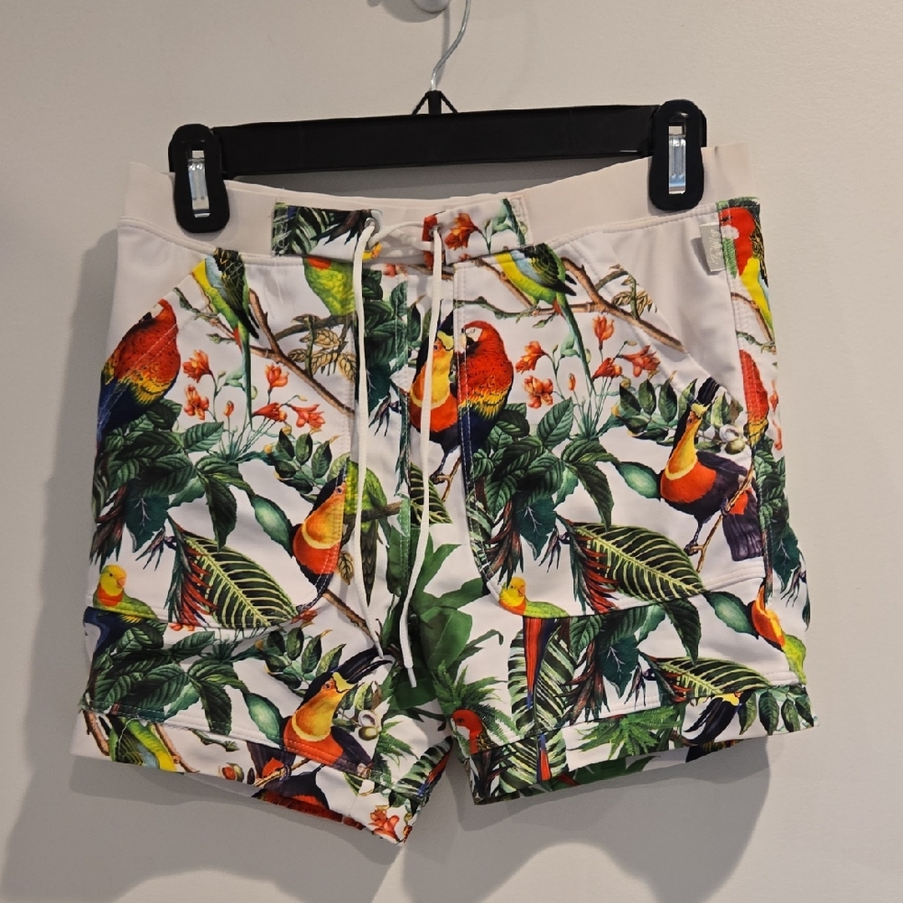 Tropical Print Men's Swim Shorts